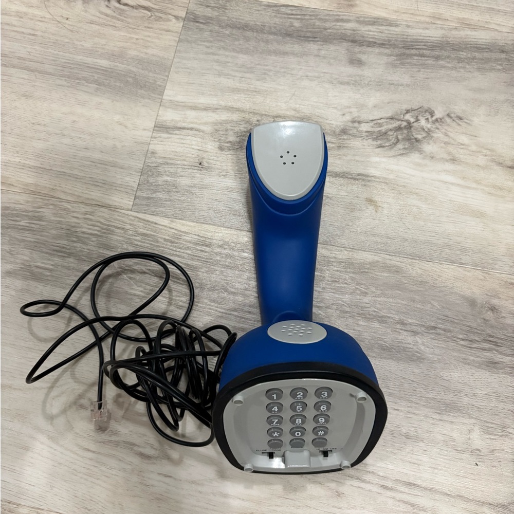 Blue Vintage Ericofon Tabletop Telephone Touch Tone Dial Pad
